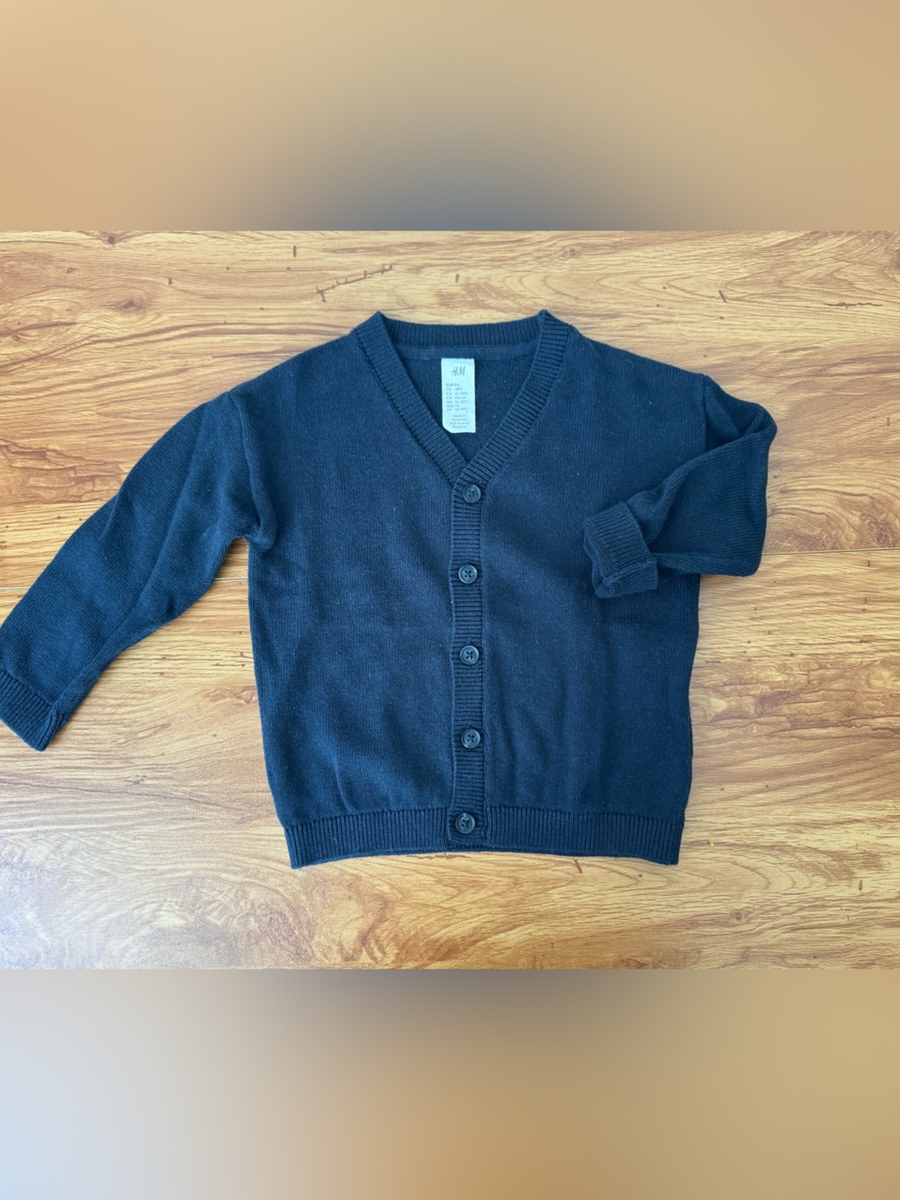 Toddler V-Neck Button Cardigan Sweater - Navy